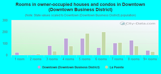 Rooms in owner-occupied houses and condos in Downtown (Downtown Business District)