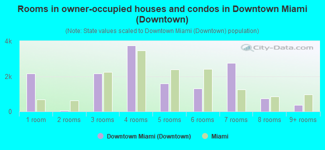 Rooms in owner-occupied houses and condos in Downtown Miami (Downtown)