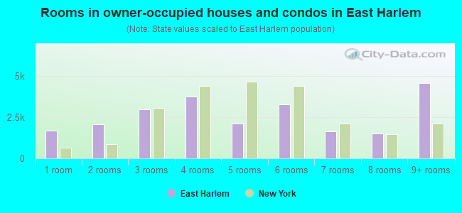 Rooms in owner-occupied houses and condos in East Harlem