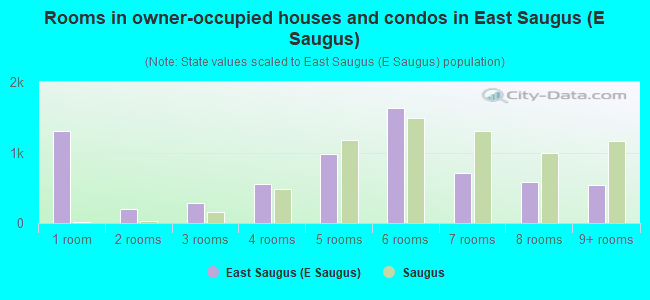 Rooms in owner-occupied houses and condos in East Saugus (E Saugus)