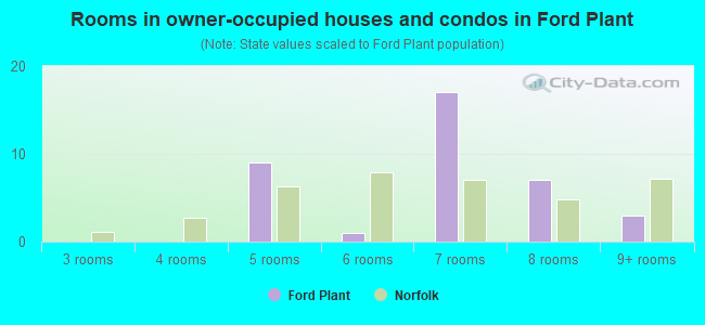 Rooms in owner-occupied houses and condos in Ford Plant