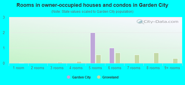 Rooms in owner-occupied houses and condos in Garden City