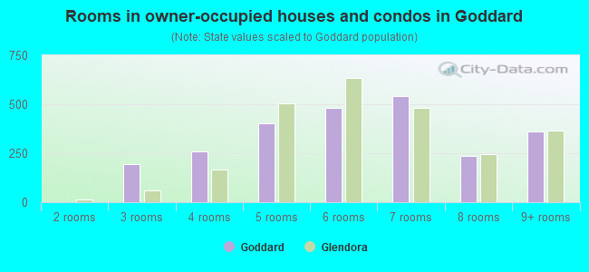 Rooms in owner-occupied houses and condos in Goddard