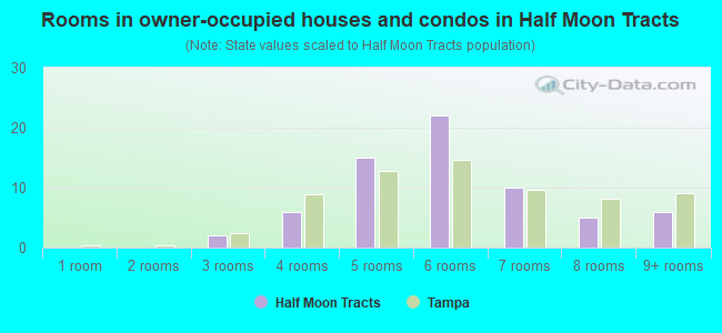 Rooms in owner-occupied houses and condos in Half Moon Tracts