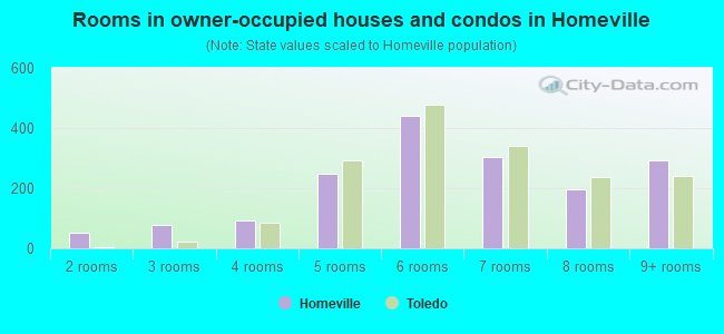Rooms in owner-occupied houses and condos in Homeville