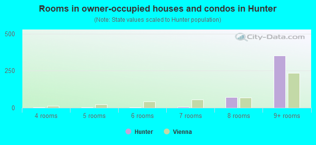 Rooms in owner-occupied houses and condos in Hunter