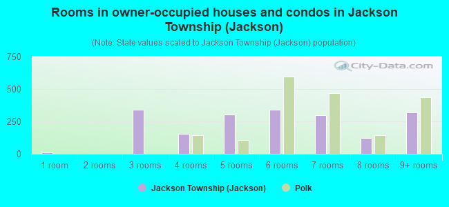 Rooms in owner-occupied houses and condos in Jackson Township (Jackson)