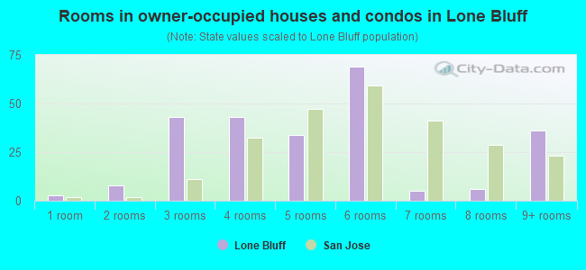 Rooms in owner-occupied houses and condos in Lone Bluff
