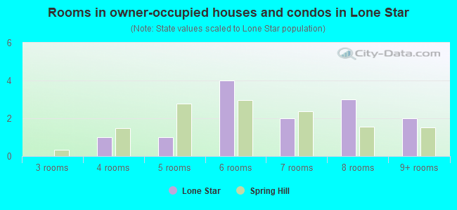 Rooms in owner-occupied houses and condos in Lone Star