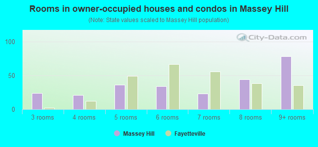 Rooms in owner-occupied houses and condos in Massey Hill