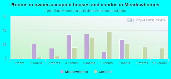 Rooms in owner-occupied houses and condos in Meadowhomes