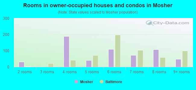 Rooms in owner-occupied houses and condos in Mosher
