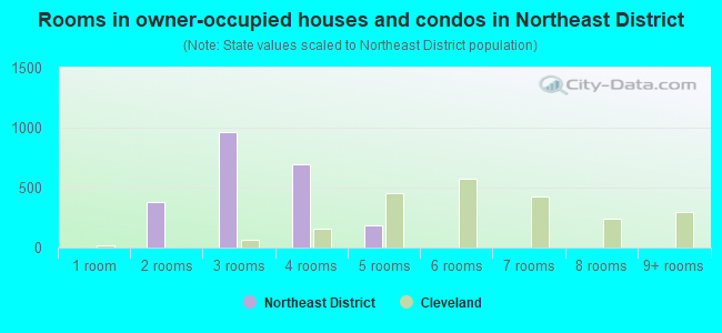 Rooms in owner-occupied houses and condos in Northeast District
