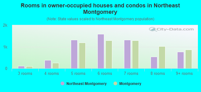 Rooms in owner-occupied houses and condos in Northeast Montgomery