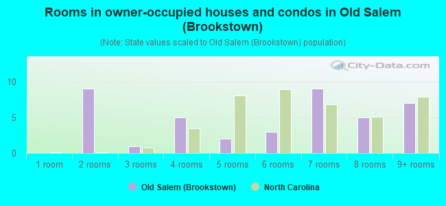 Rooms in owner-occupied houses and condos in Old Salem (Brookstown)