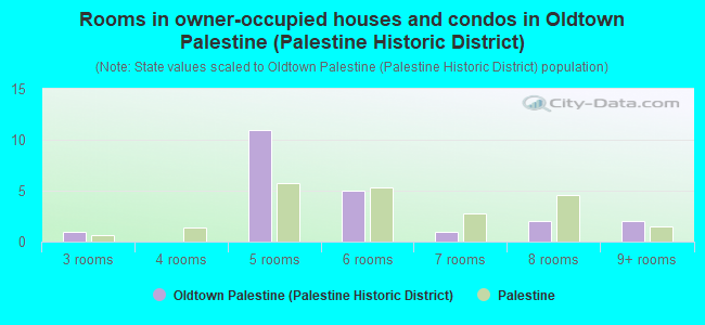 Rooms in owner-occupied houses and condos in Oldtown Palestine (Palestine Historic District)