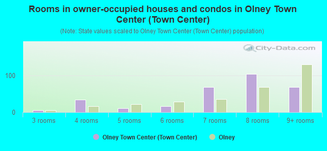 Rooms in owner-occupied houses and condos in Olney Town Center (Town Center)