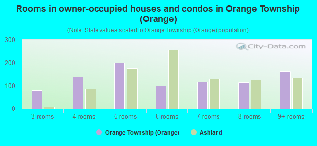 Rooms in owner-occupied houses and condos in Orange Township (Orange)