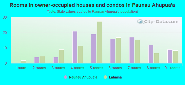 Rooms in owner-occupied houses and condos in Paunau Ahupua`a