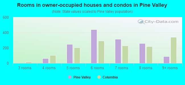 Rooms in owner-occupied houses and condos in Pine Valley