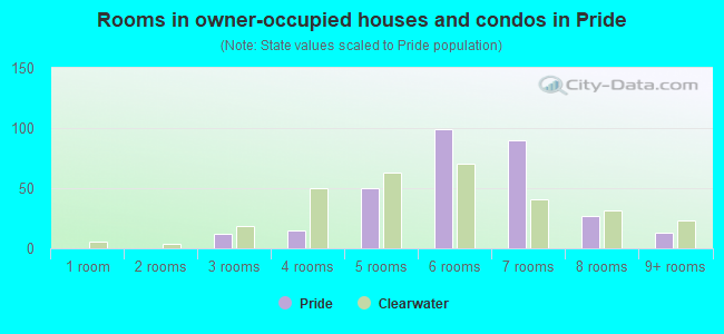 Rooms in owner-occupied houses and condos in Pride