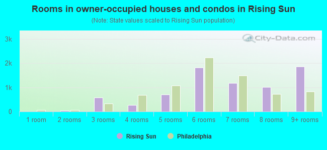 Rooms in owner-occupied houses and condos in Rising Sun