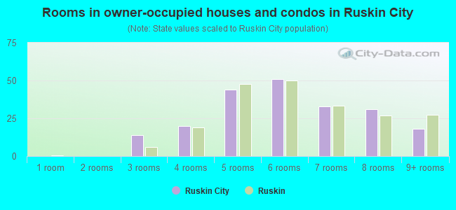 Rooms in owner-occupied houses and condos in Ruskin City