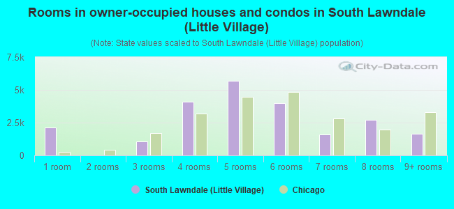 Rooms in owner-occupied houses and condos in South Lawndale (Little Village)