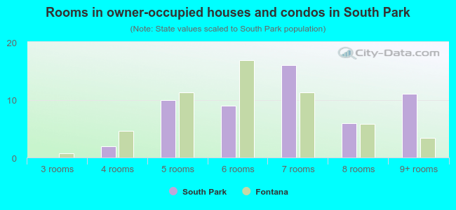 Rooms in owner-occupied houses and condos in South Park