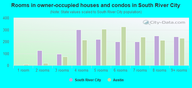 Rooms in owner-occupied houses and condos in South River City