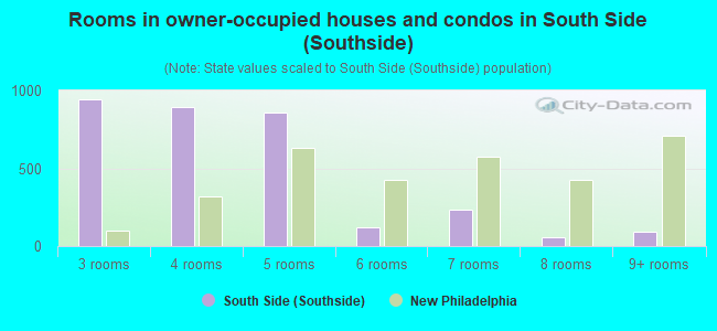 Rooms in owner-occupied houses and condos in South Side (Southside)