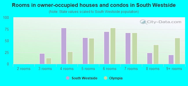 Rooms in owner-occupied houses and condos in South Westside