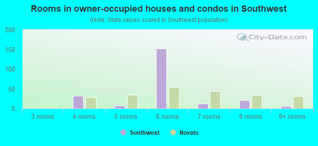 Rooms in owner-occupied houses and condos in Southwest