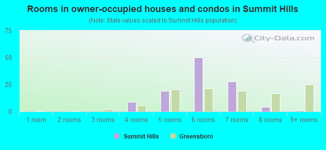 Rooms in owner-occupied houses and condos in Summit Hills