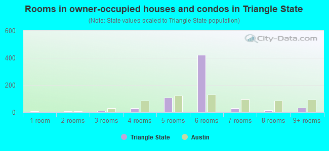 Rooms in owner-occupied houses and condos in Triangle State
