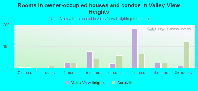 Rooms in owner-occupied houses and condos in Valley View Heights