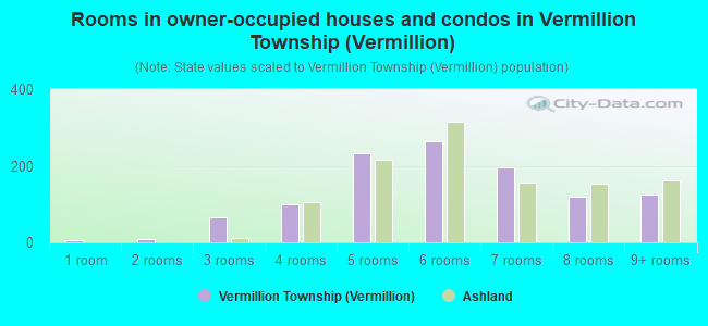 Rooms in owner-occupied houses and condos in Vermillion Township (Vermillion)