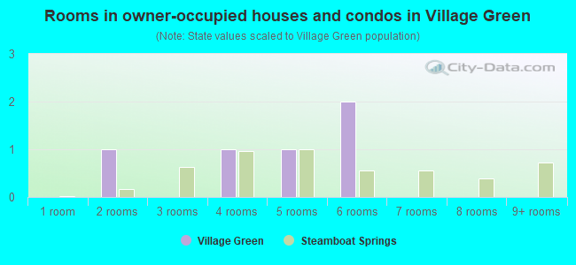 Rooms in owner-occupied houses and condos in Village Green