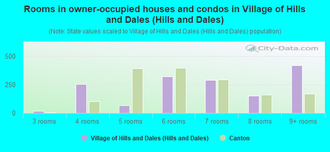 Rooms in owner-occupied houses and condos in Village of Hills and Dales (Hills and Dales)