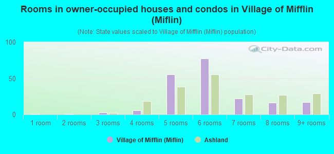 Rooms in owner-occupied houses and condos in Village of Mifflin (Miflin)