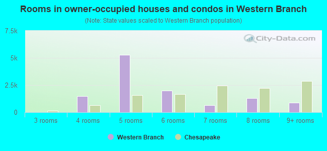 Rooms in owner-occupied houses and condos in Western Branch