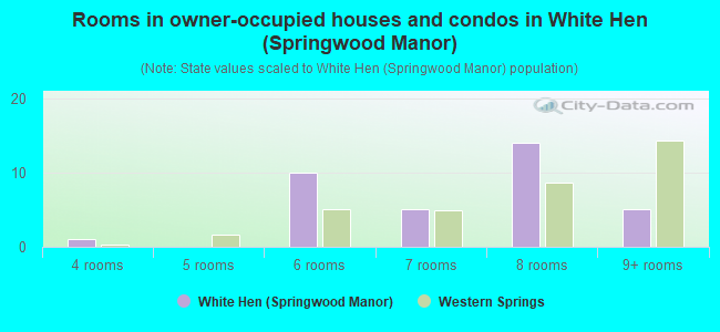 Rooms in owner-occupied houses and condos in White Hen (Springwood Manor)