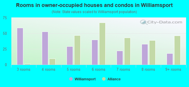 Rooms in owner-occupied houses and condos in Williamsport