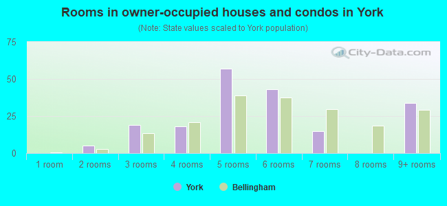 Rooms in owner-occupied houses and condos in York