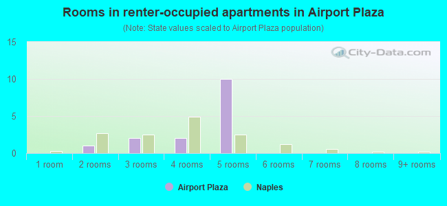 Rooms in renter-occupied apartments in Airport Plaza