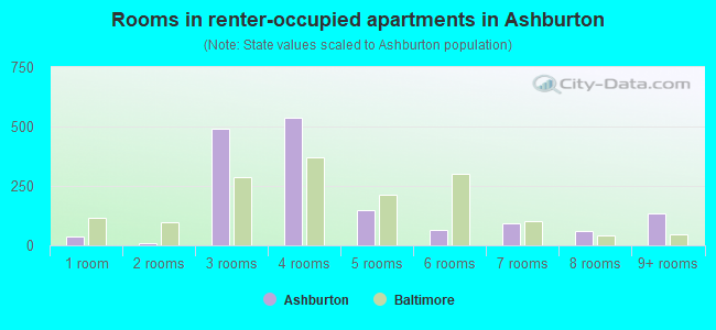 Rooms in renter-occupied apartments in Ashburton