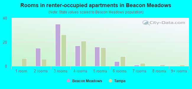 Rooms in renter-occupied apartments in Beacon Meadows