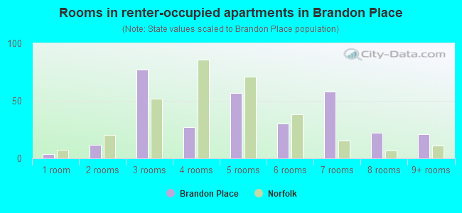 Rooms in renter-occupied apartments in Brandon Place
