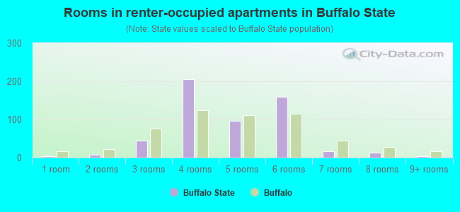 Rooms in renter-occupied apartments in Buffalo State