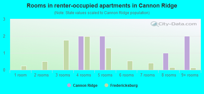 Rooms in renter-occupied apartments in Cannon Ridge